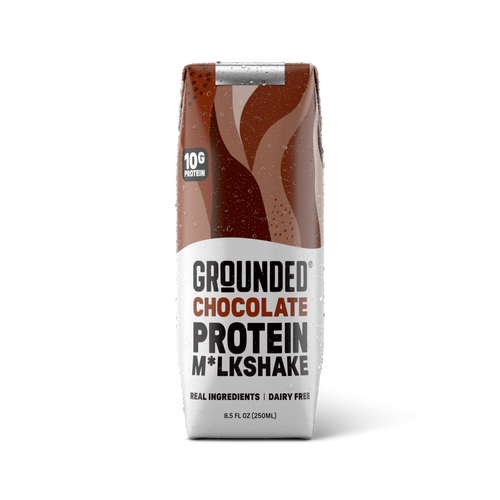 GROUNDED Chocolate Milk 8.5 fl oz carton, dairy-free, 10g protein