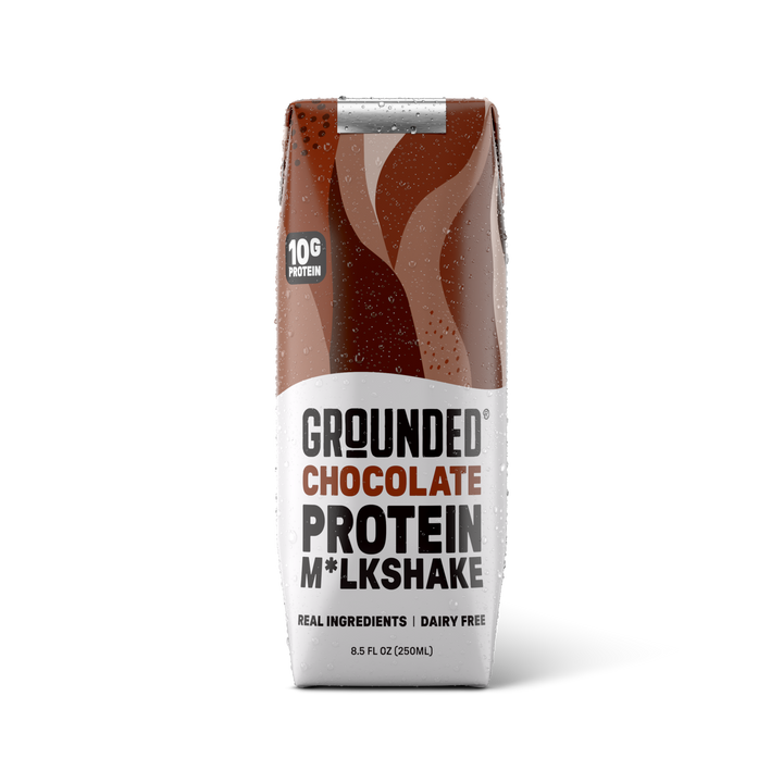 GROUNDED Chocolate Milk 8.5 fl oz carton, dairy-free, 10g protein