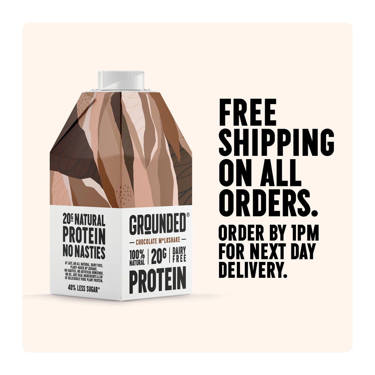 Grounded protein milkshake — alternate product view